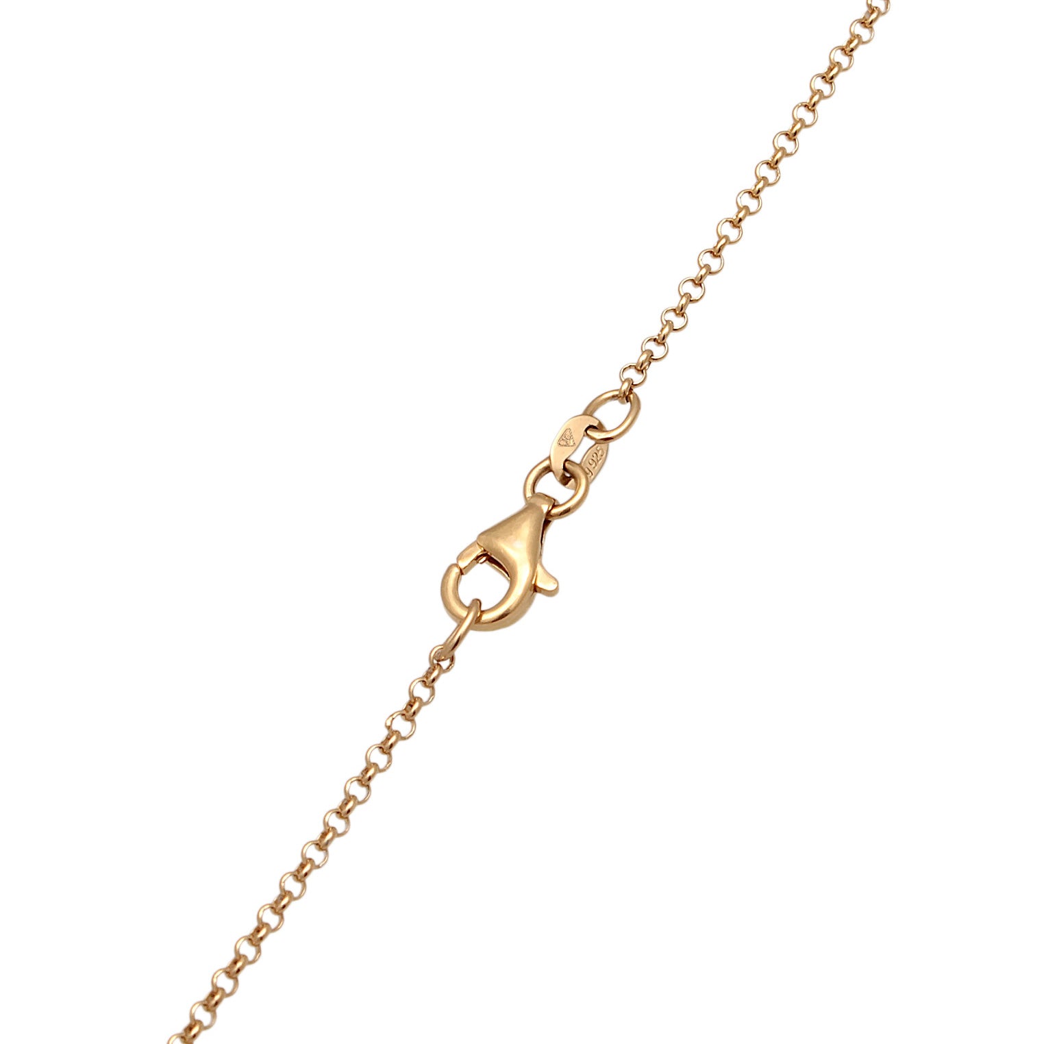 Gold Perhiasan Wanita Perak Asli - Silver Kalung Y- Chain Gold Plated