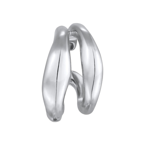 Silver Earrings Cuff Minimalis In 925 Sterling Silver