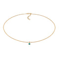 Gold Kalung Perhiasan Perak 925 Wanita Choker Circle Turquoise Howlite Gold Plated