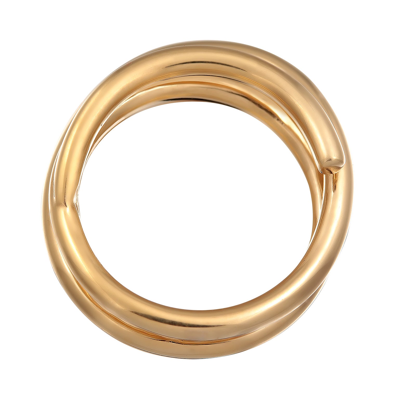 Gold Perhiasan Wanita Perak Asli - Silver Cincin Spiral Design Gold Plated
