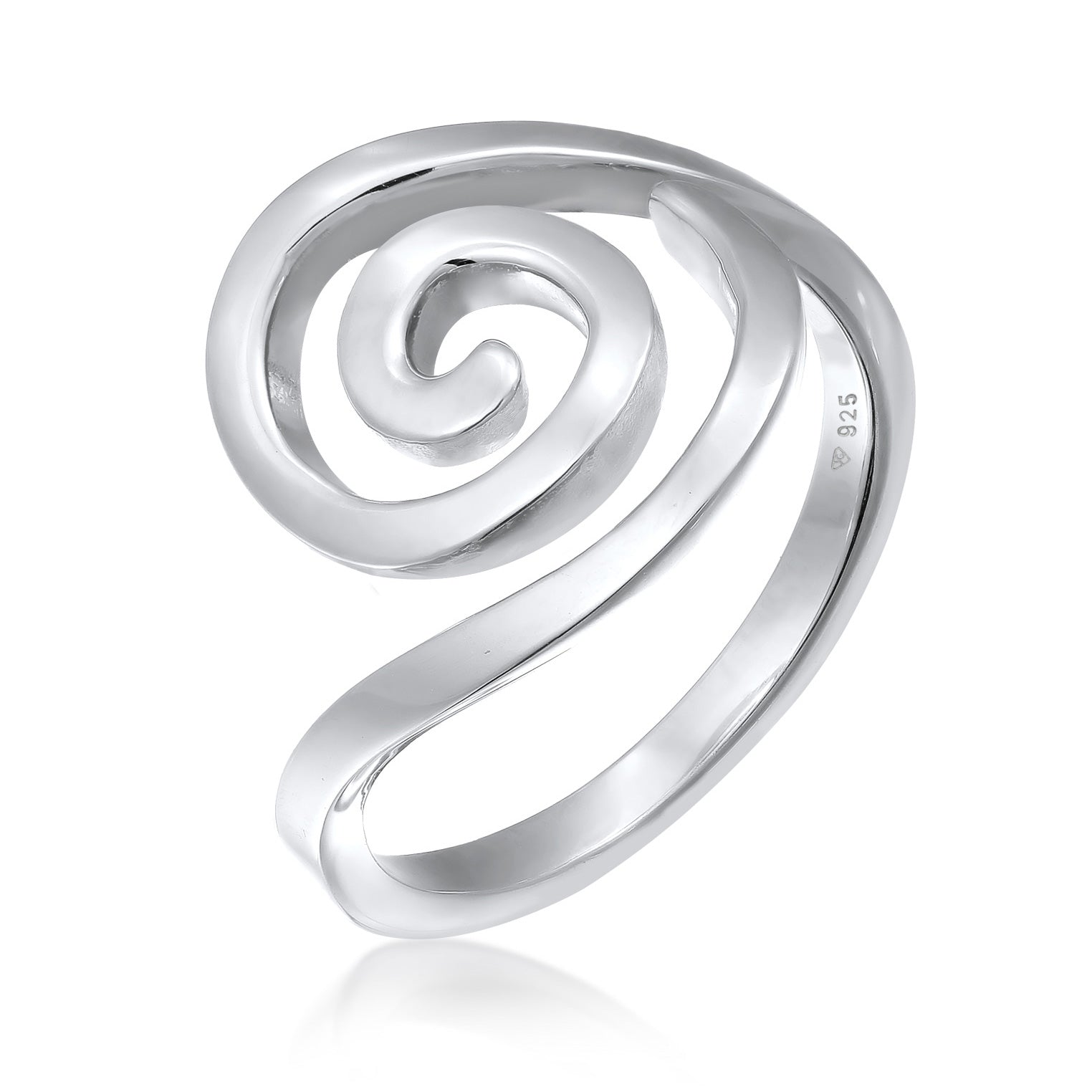 Silver Perhiasan Wanita Perak Asli Cincin Spiral