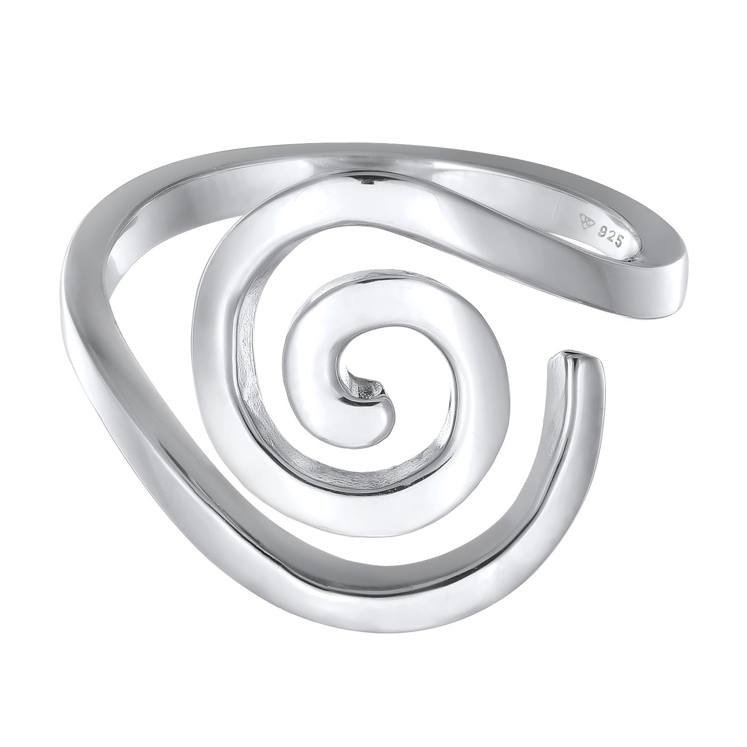 Silver Perhiasan Wanita Perak Asli Cincin Spiral