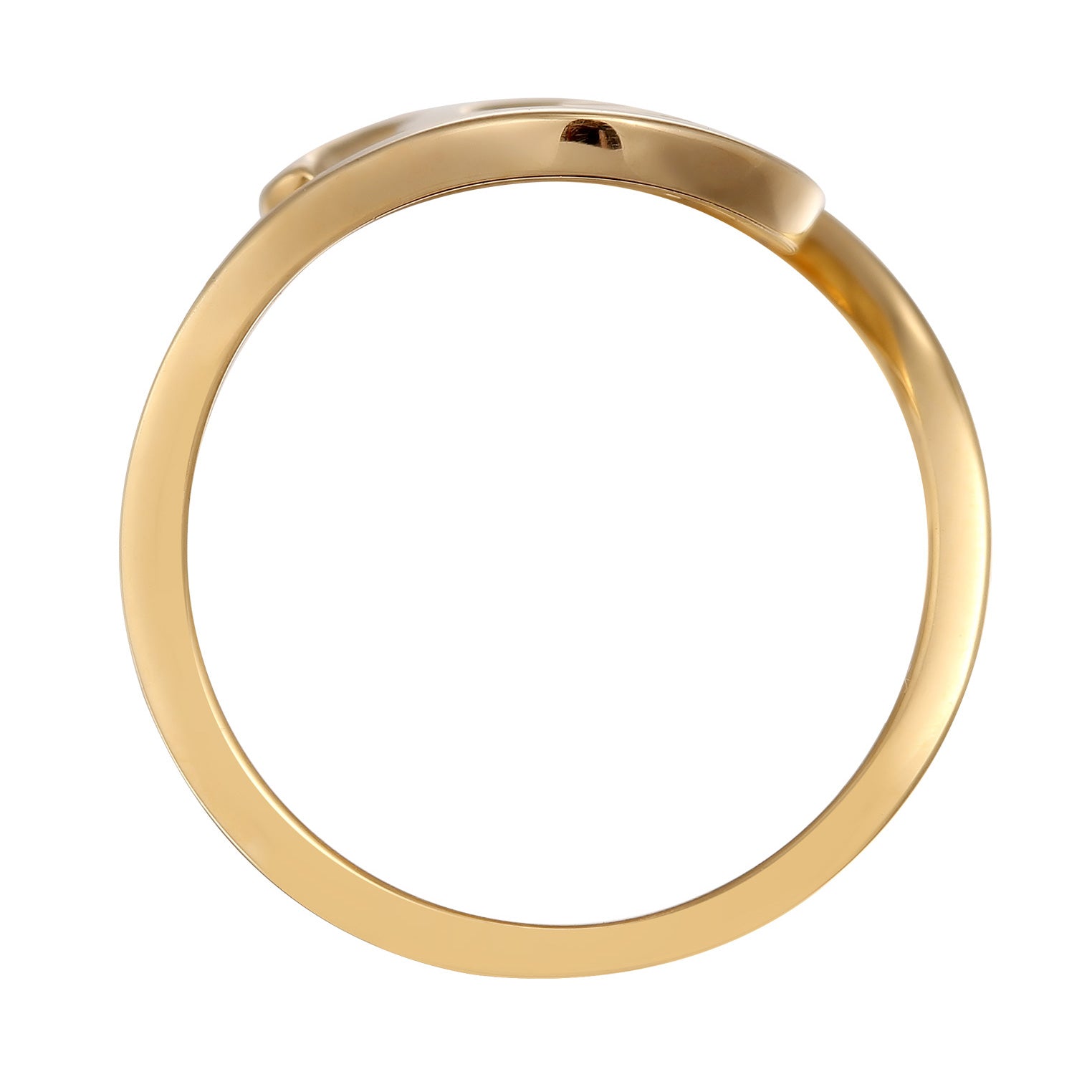 Gold engravable Perhiasan Wanita Perak Asli - Silver Cincin Spiral Gold Plated