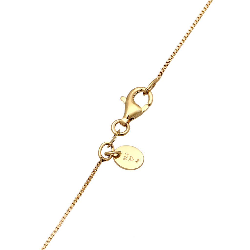 Gold Perhiasan Wanita Perak Asli - Silver Kalung Ribbon Shell Pearl Gold Plated