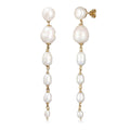 Gold Anting Perhiasan Perak 925 Wanita Stud Cultured Freshwater Pearls Gold Plated