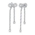 Silver Anting Perhiasan Perak 925 Wanita Ribbon Rope Chain