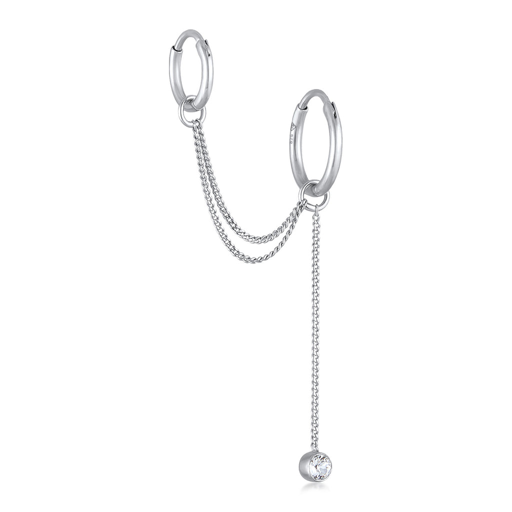 Anting perak 925 dengan creole design elegan Elli Jewelry