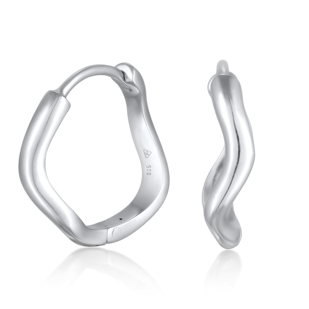 Silver Perhiasan Wanita Perak Asli Anting Creoles Silver