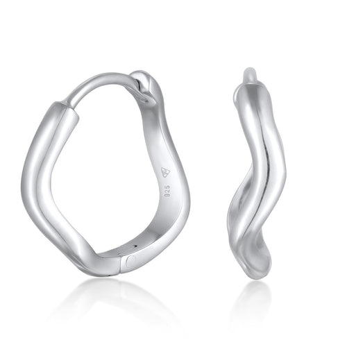 Silver Perhiasan Wanita Perak Asli Anting Creoles Silver