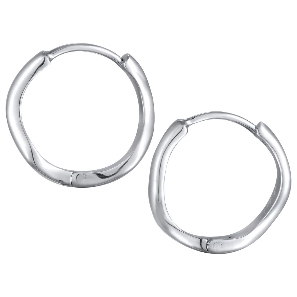 Silver Perhiasan Wanita Perak Asli Anting Creoles Silver