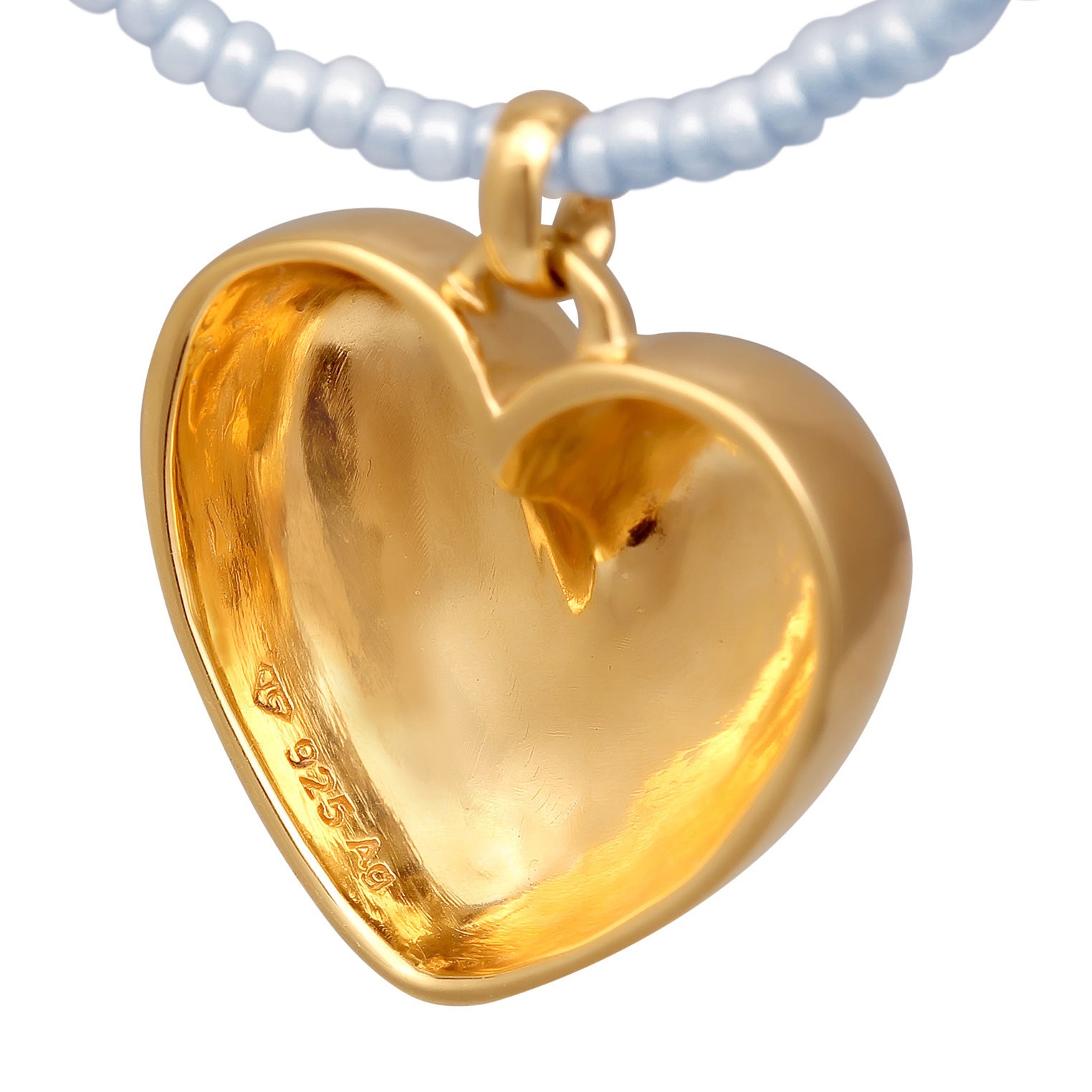 Colored Perhiasan Wanita Perak Asli Lapis Emas Kalung Heart Choker Cultured Freshwater Pearls
