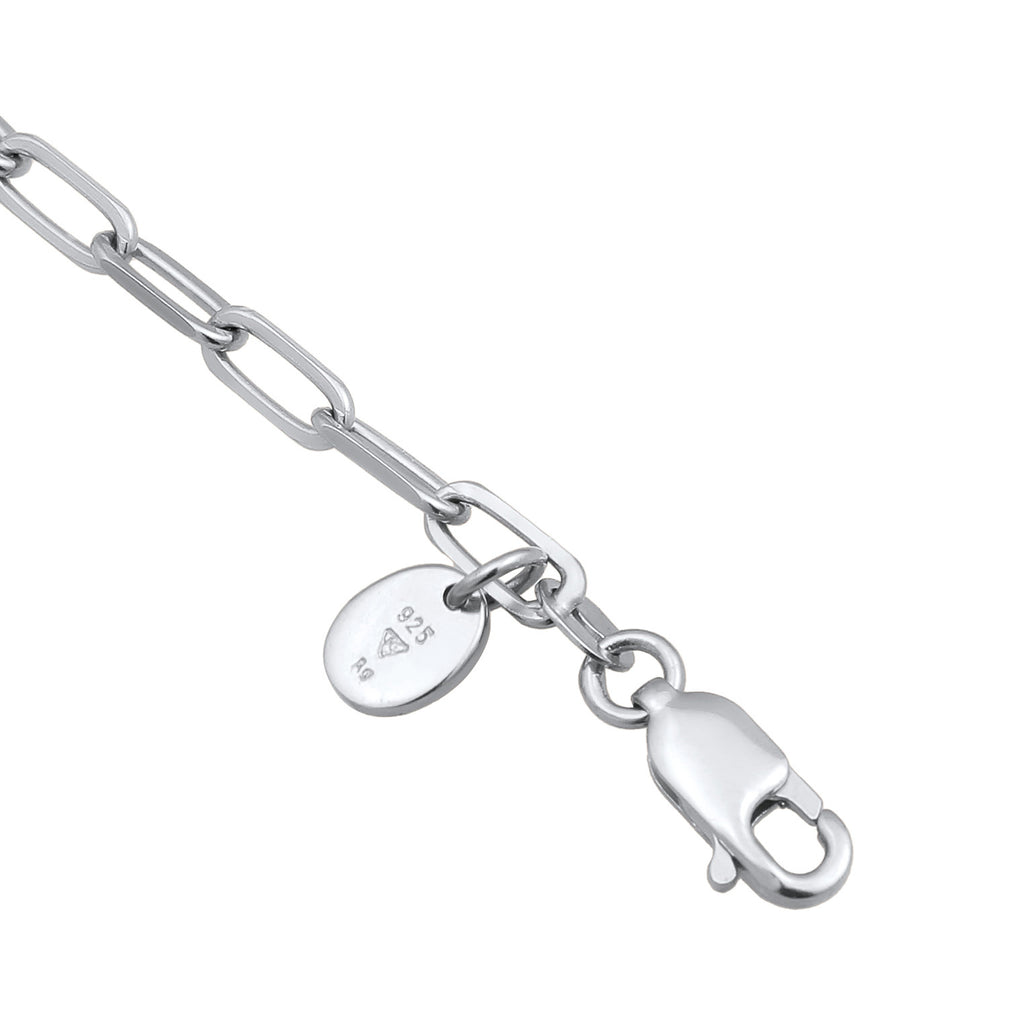 Silver Perhiasan Wanita Perak Asli 925 Sterling Silver Gelang tanpa batu Ball dengan Long Link Chain