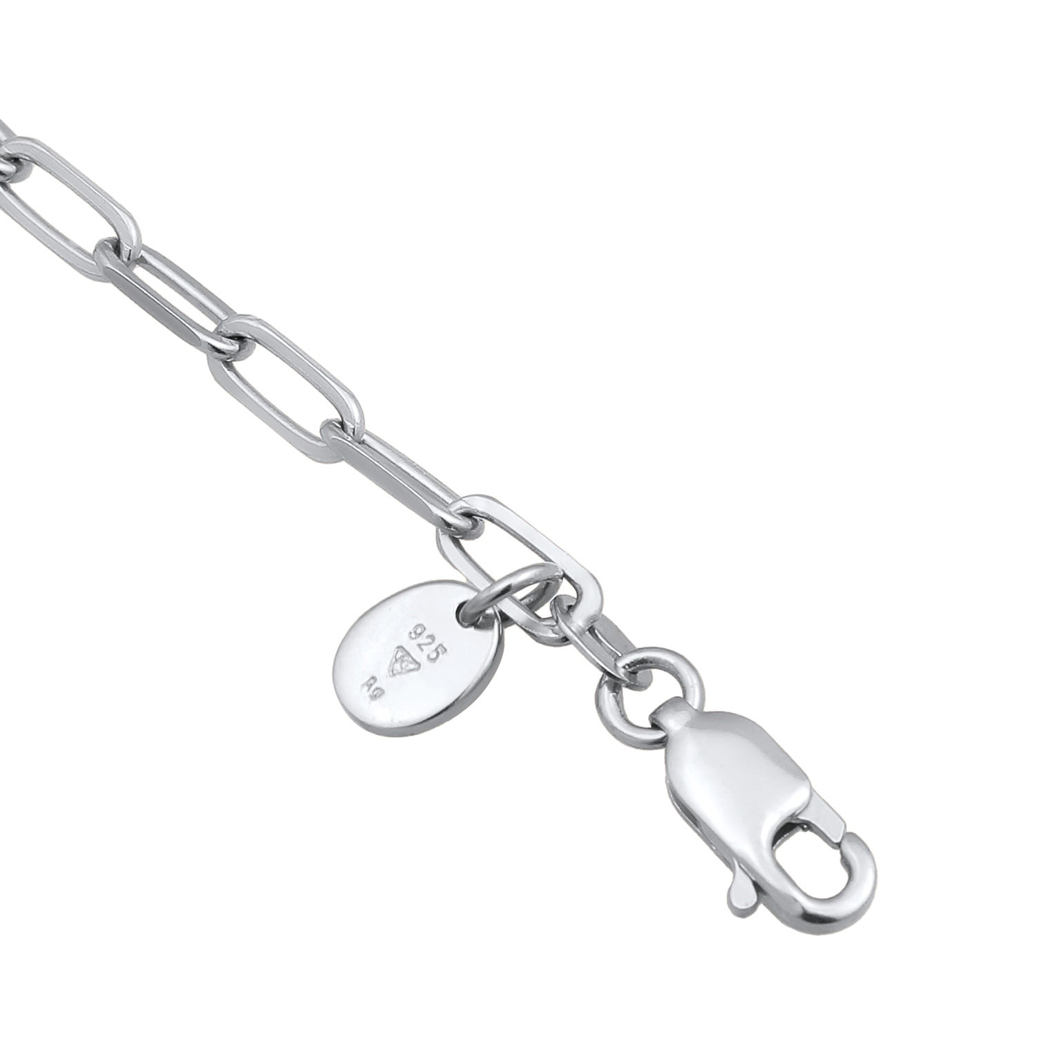 Silver Perhiasan Wanita Perak Asli 925 Sterling Silver Gelang tanpa batu Ball dengan Long Link Chain