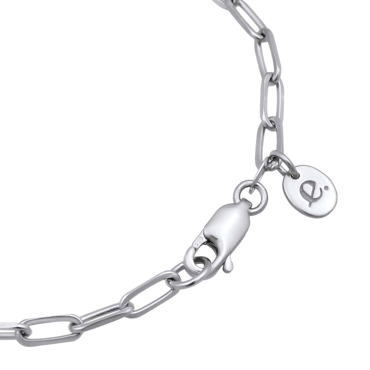 Silver Perhiasan Wanita Perak Asli 925 Sterling Silver Gelang tanpa batu Ball dengan Long Link Chain