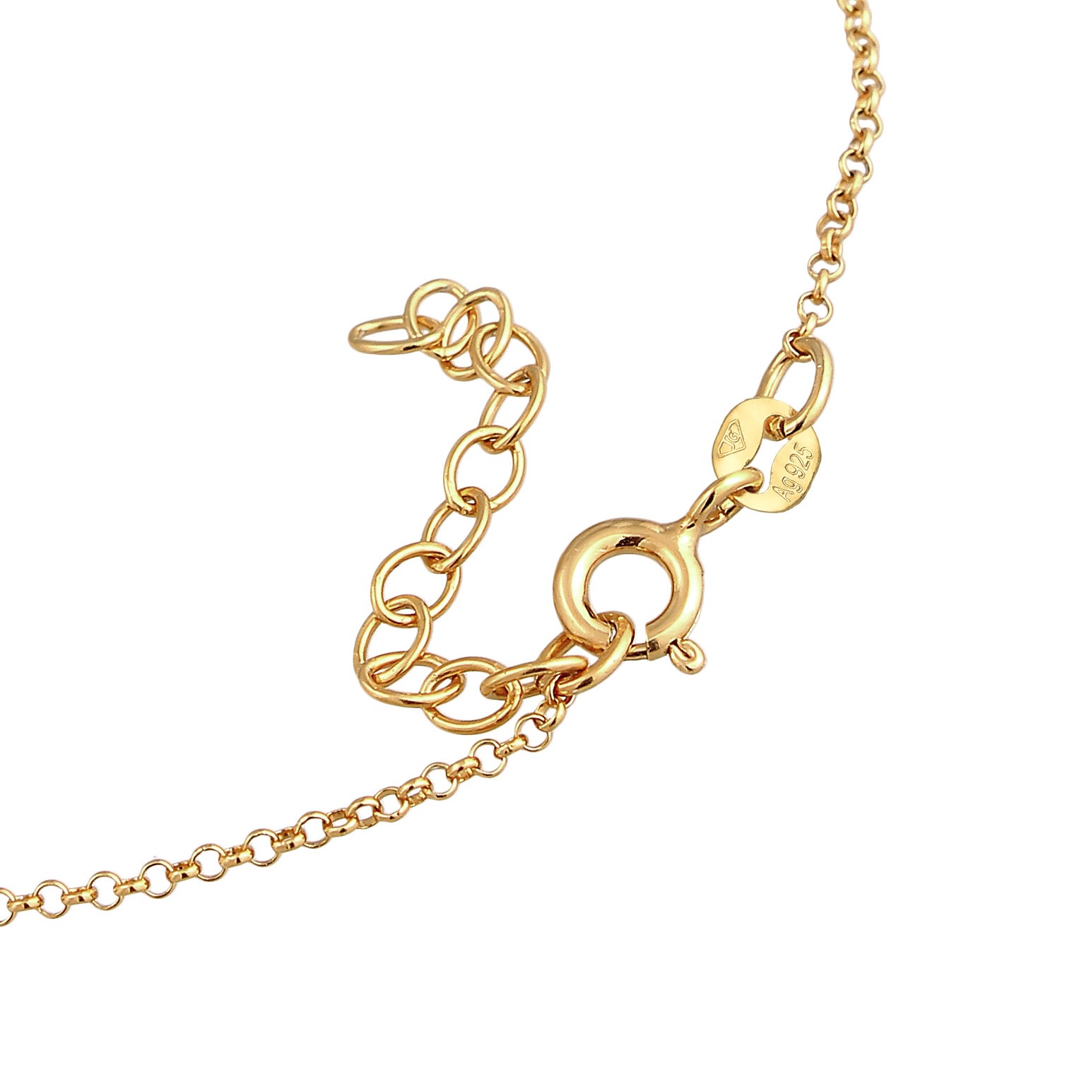 Gold Perhiasan Wanita Perak Asli Lapis Emas Gelang Rolo Crystals Gold Plated