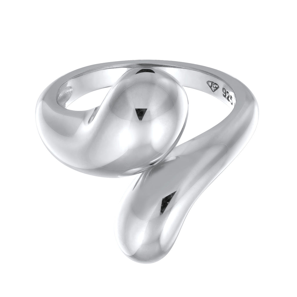 Silver Cincin Perhiasan Perak 925 Wanita Organic Resizable