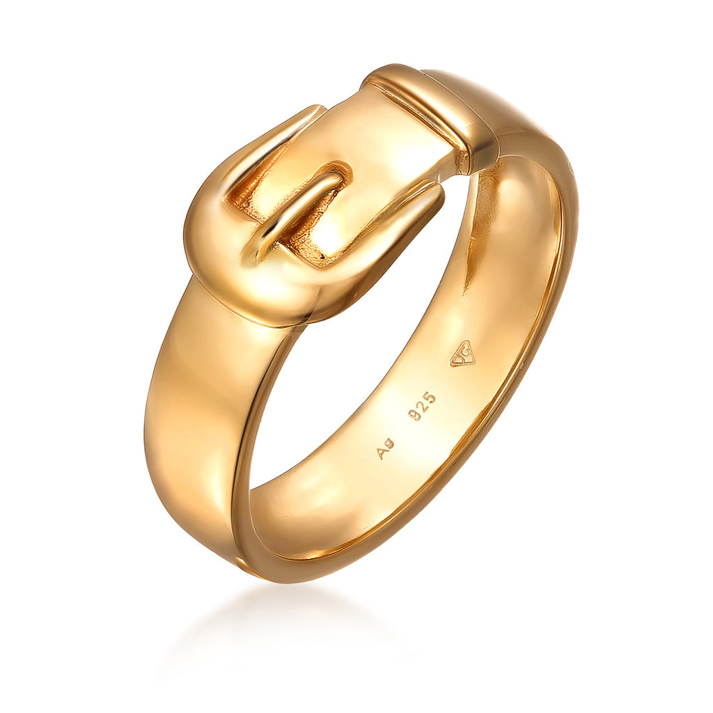 Gold Perhiasan Wanita Perak Asli Emas Lapis Cincin Tanpa Batu Belt