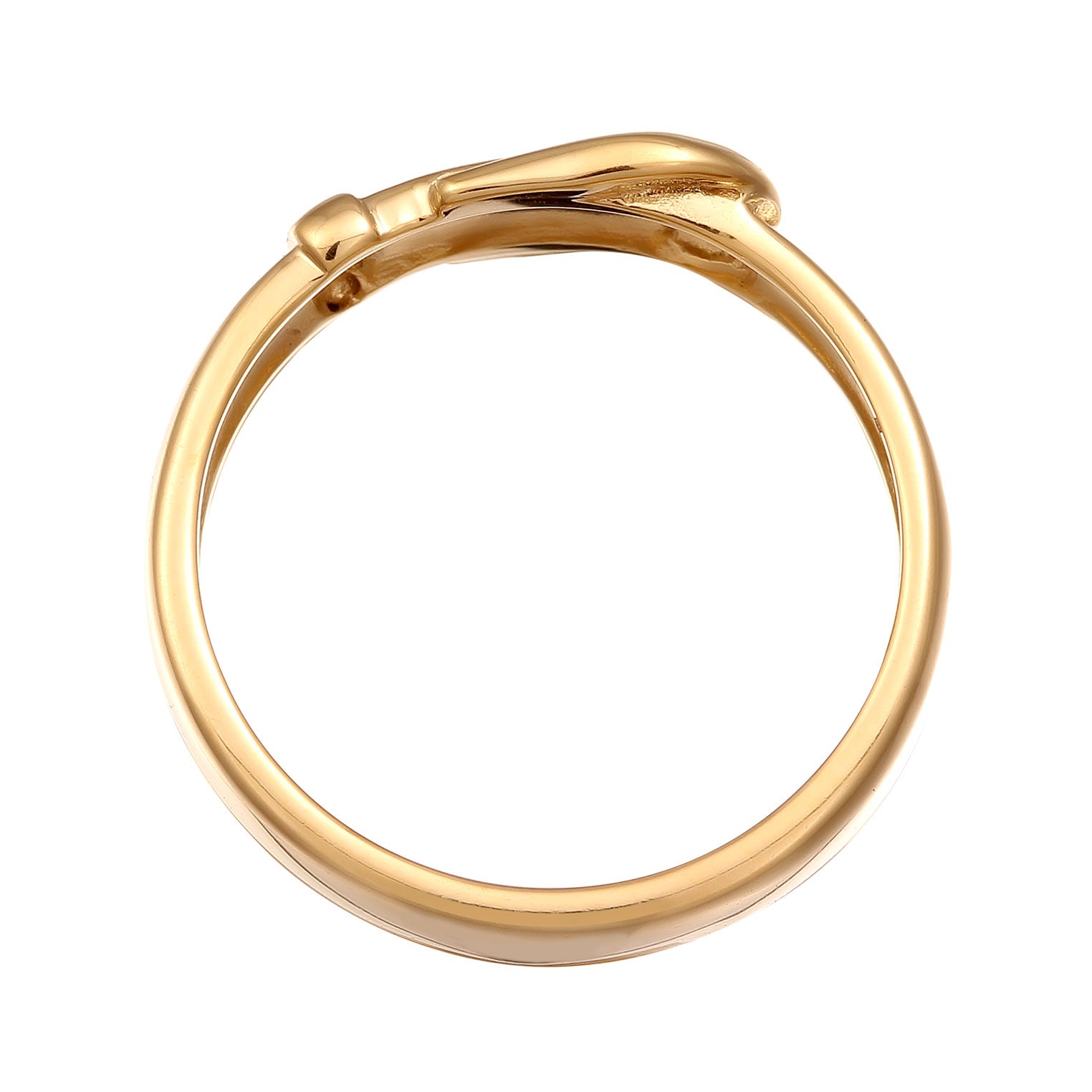 Gold Perhiasan Wanita Perak Asli Emas Lapis Cincin Tanpa Batu Belt