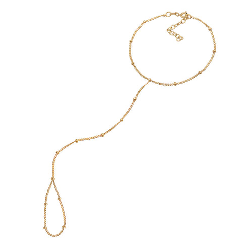 Gold Gelang Perhiasan Perak 925 Wanita Ball Hand Chain Gold Plated