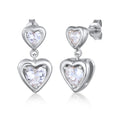 Silver Anting Perhiasan Perak 925 Wanita Heart Zirconia