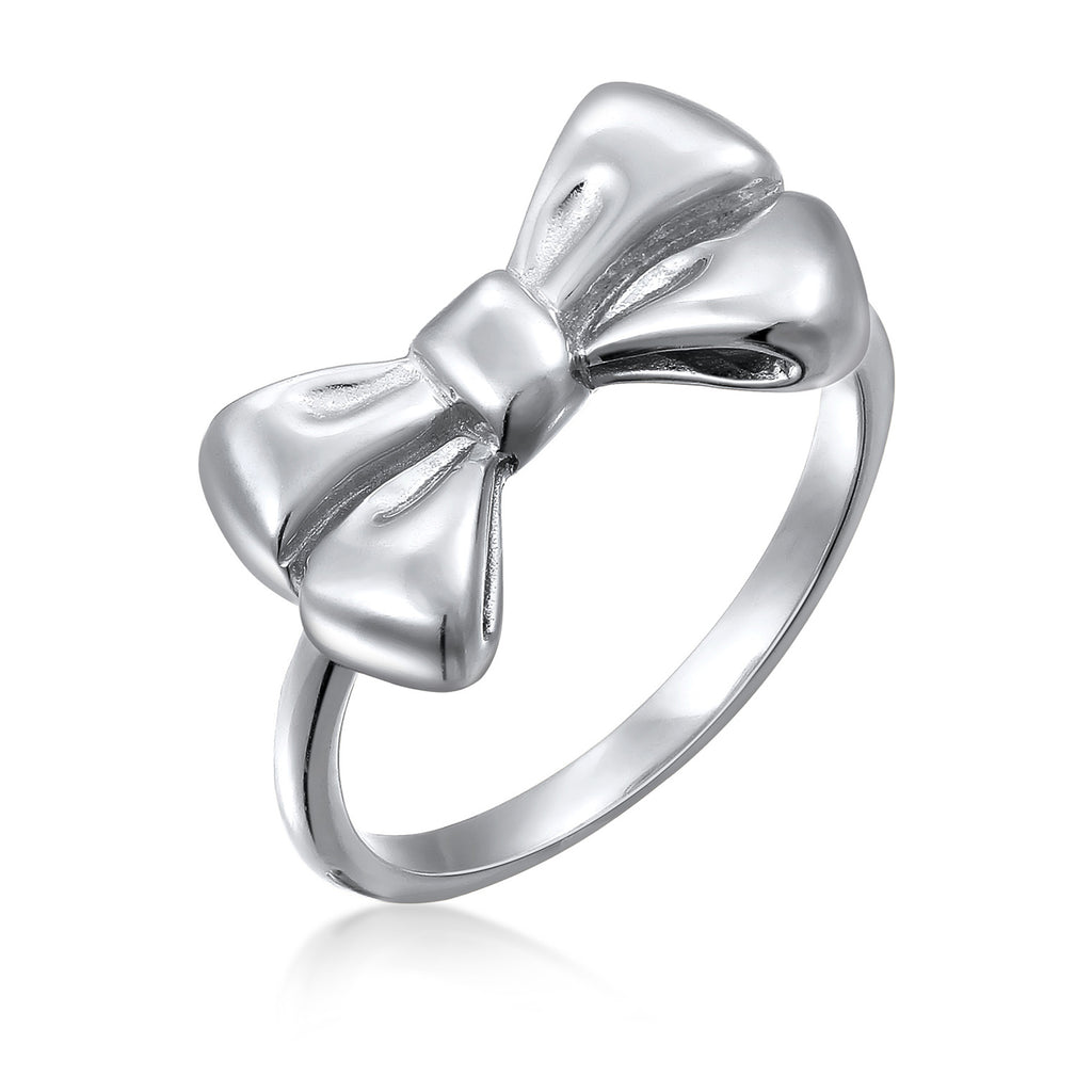 Silver - Elli | 3D Bow Statement Ring 925 Silver