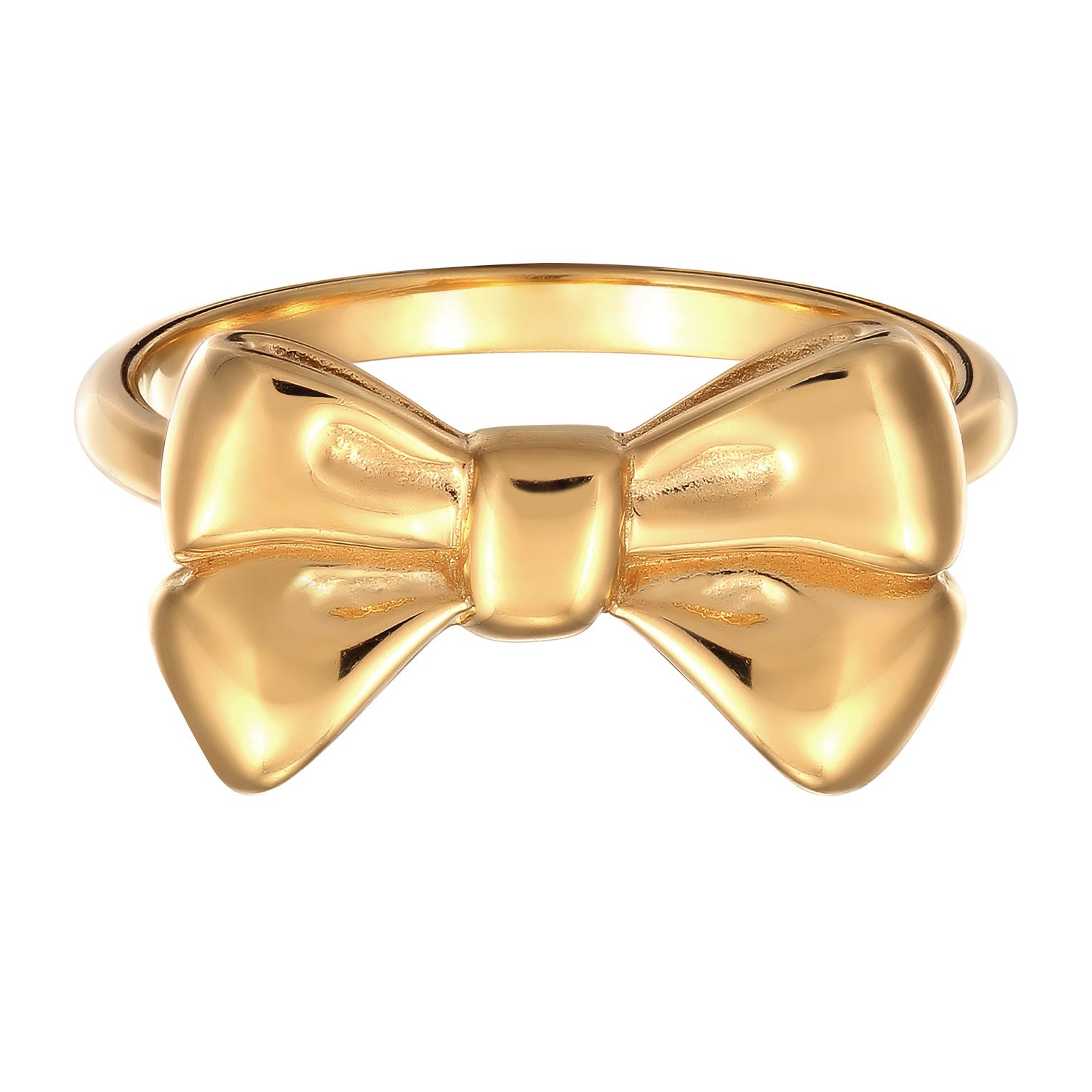 Gold Cincin Perhiasan Perak 925 Wanita Ribbon Gold Plated