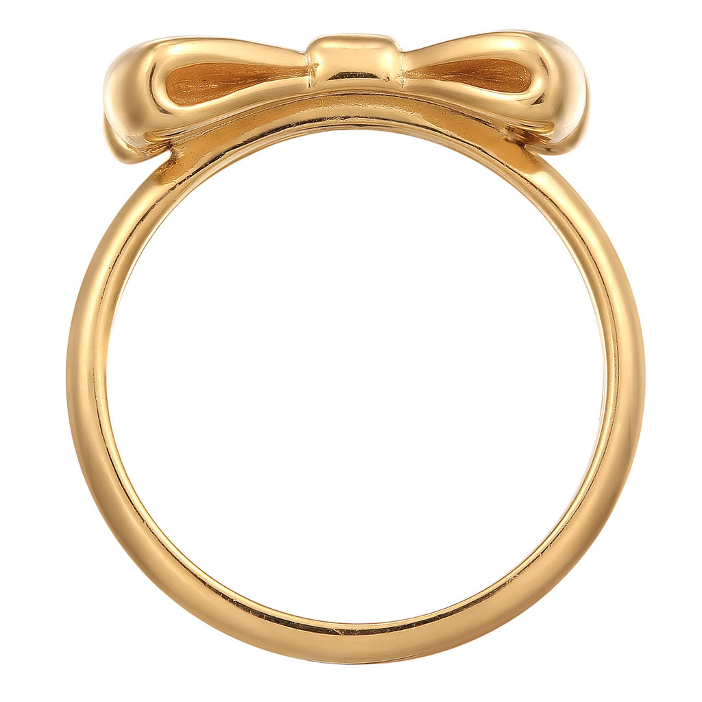 Gold Cincin Perhiasan Perak 925 Wanita Ribbon Gold Plated