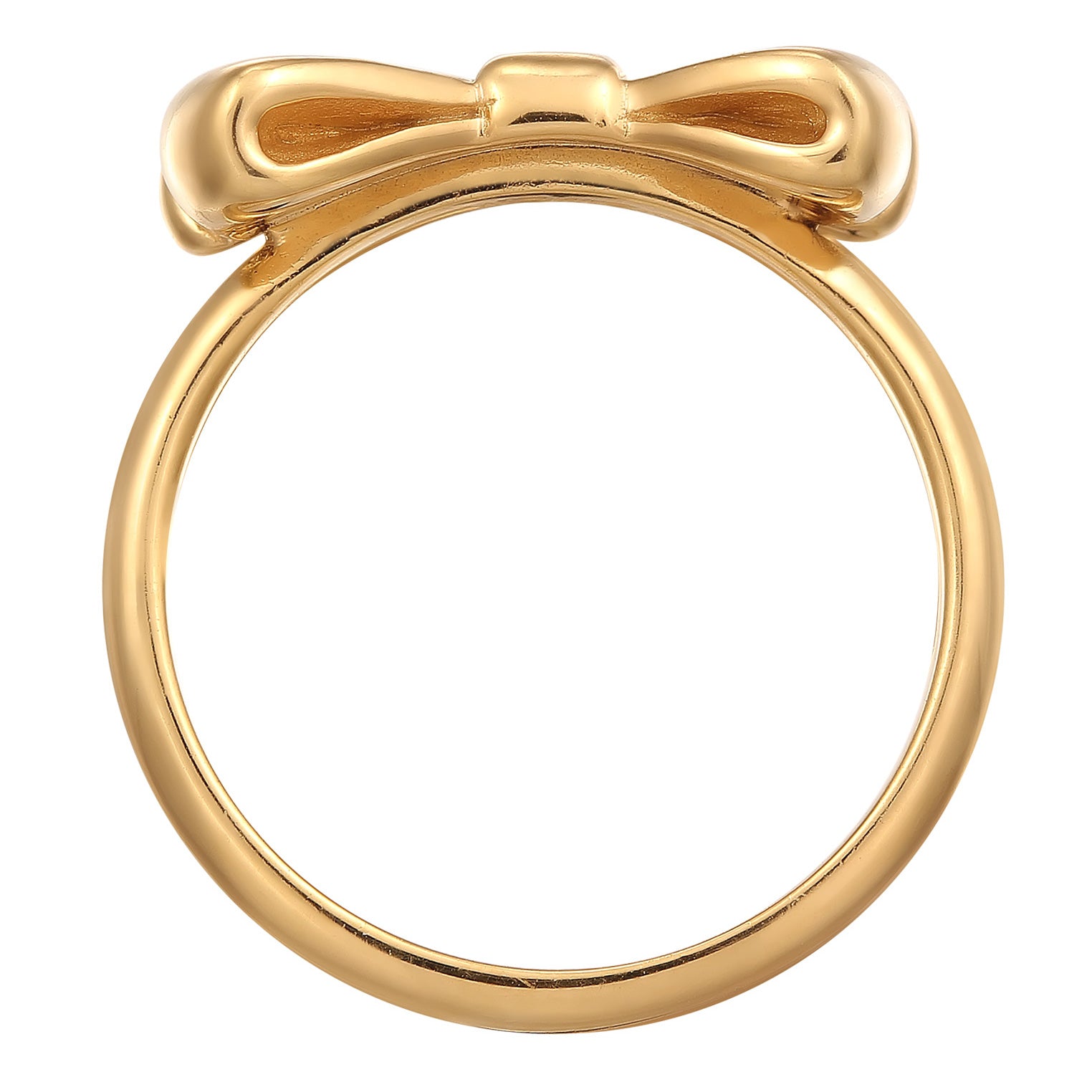 Gold Cincin Perhiasan Perak 925 Wanita Ribbon Gold Plated