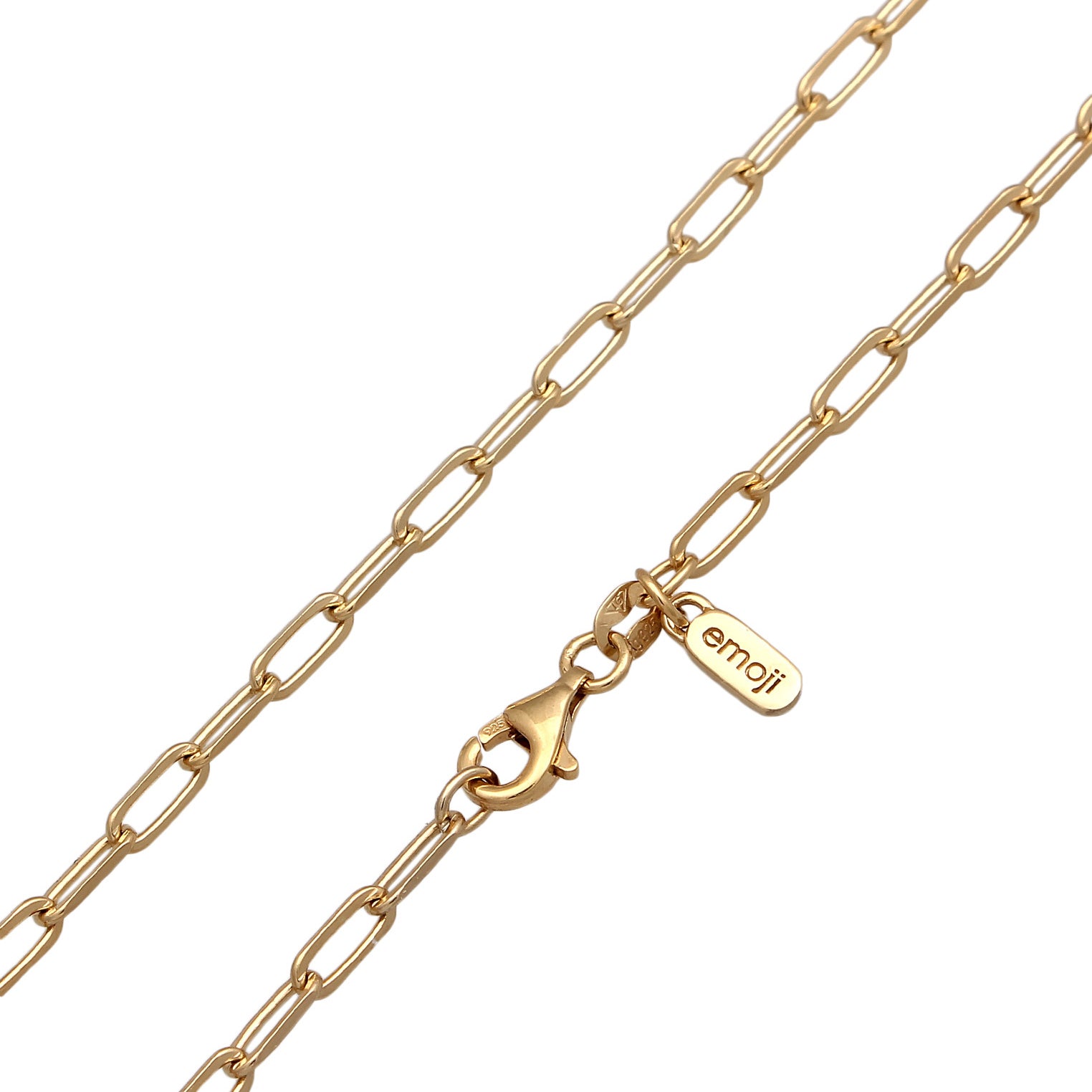 Gold Kalung Perhiasan Perak 925 Wanita Link Chain Gold Plated