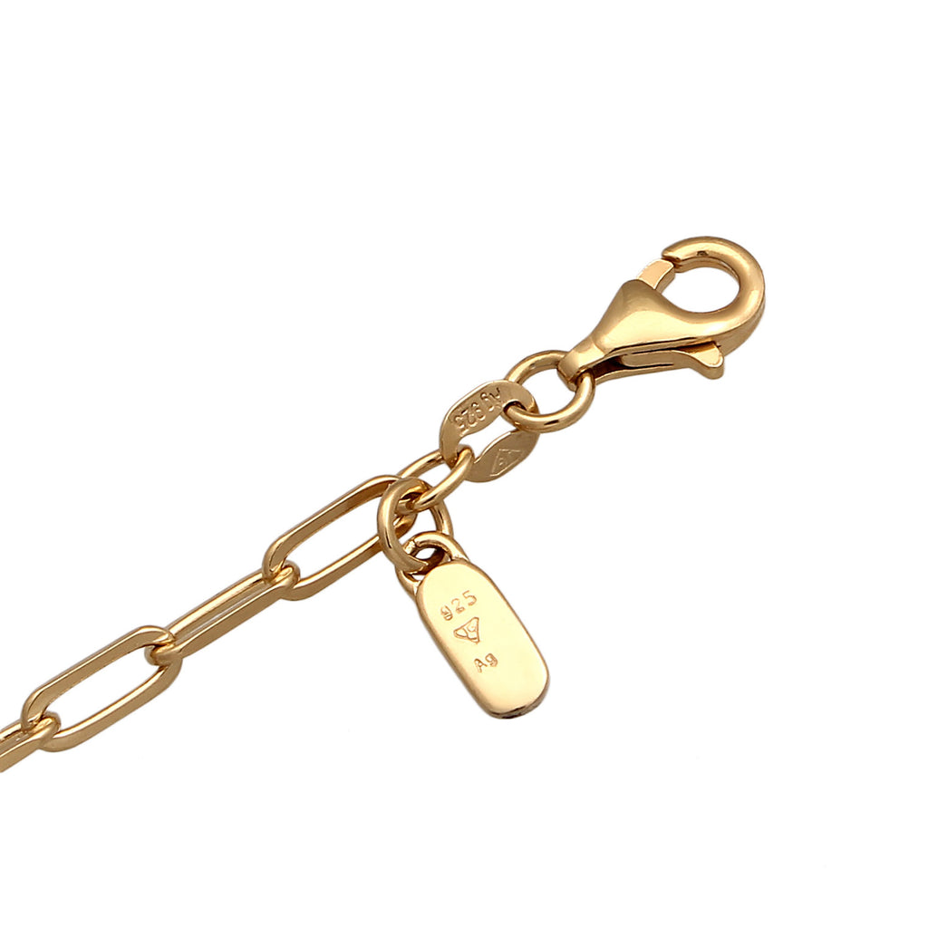 Gold Kalung Perhiasan Perak 925 Wanita Link Chain Gold Plated