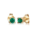 Green Anting Perhiasan Perak 925 Wanita Synthetic Emerald Gold Plated