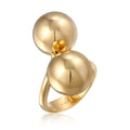 Gold Cincin Perhiasan Perak 925 Wanita Circle Resizable Gold Plated