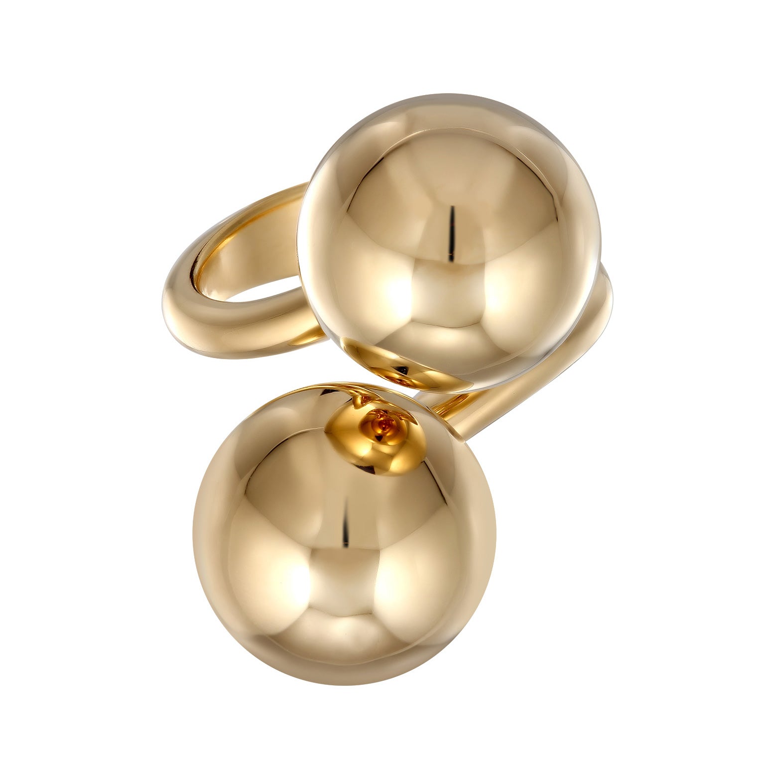 Gold Cincin Perhiasan Perak 925 Wanita Circle Resizable Gold Plated