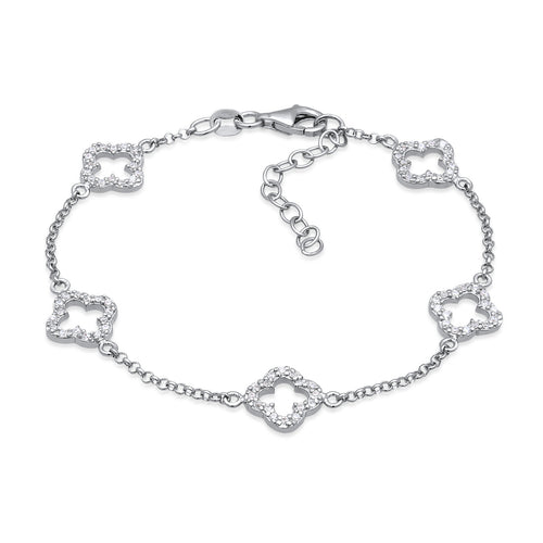 Gelang perak 925 dengan zirconia elegan Elli Jewelry