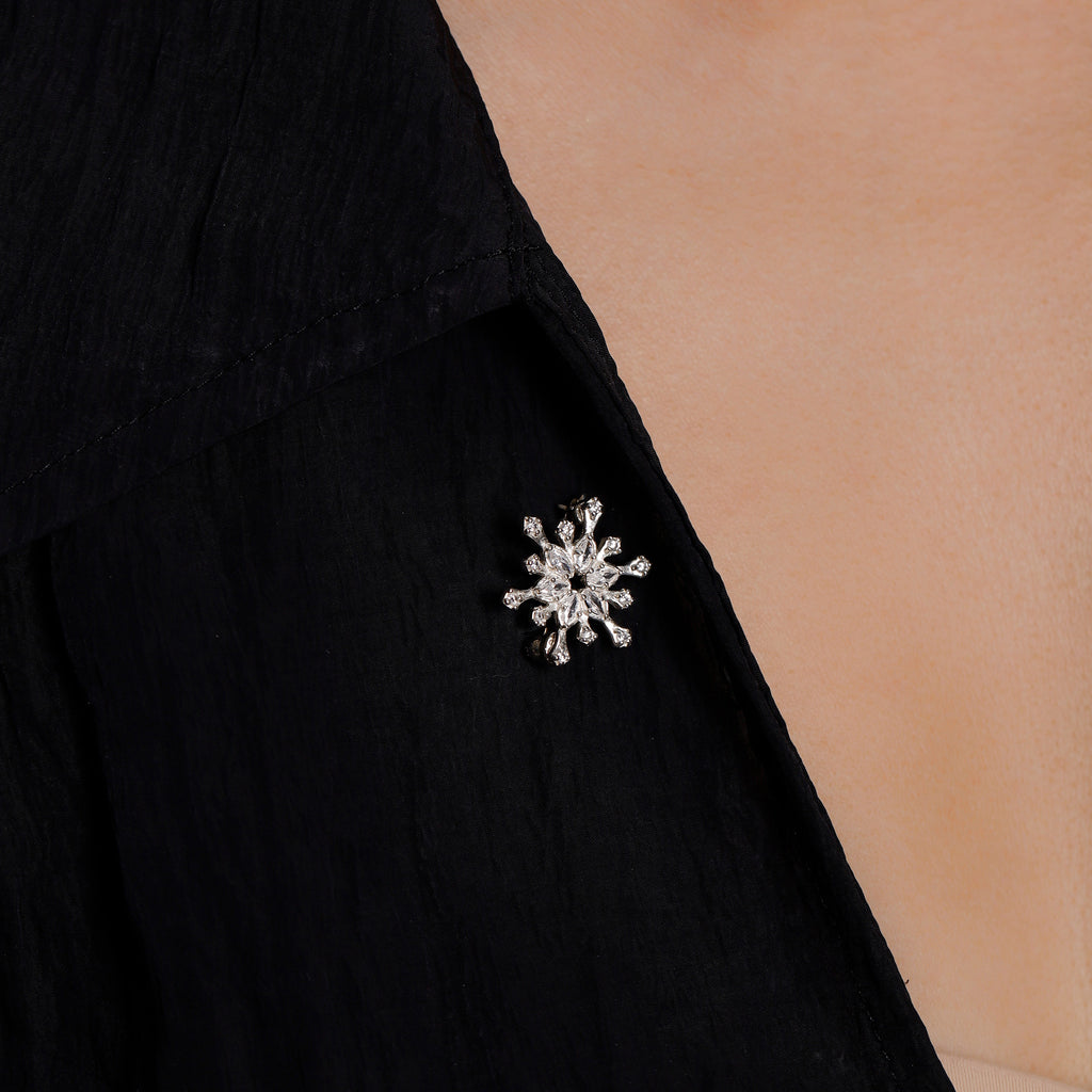 Elli Jewelry Accessories Women Snowflake Zirconia Marquise Cut White 925 Sterling Silver Christmas