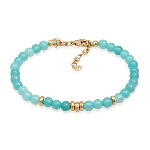 Gelang perak 925 lapis emas dengan amazonite elegan Elli Jewelry