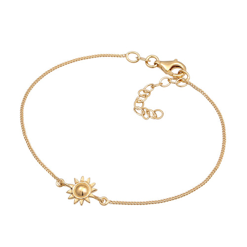 Gold Gelang Perhiasan Perak 925 Wanita Sun Link Gold Plated