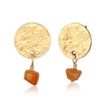 Gold Anting Perhiasan Perak 925 Wanita Plate Aventurine Gold Plated