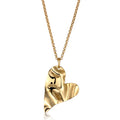 Kalung perak 925 lapis emas dengan liontin hati elegan Elli Jewelry
