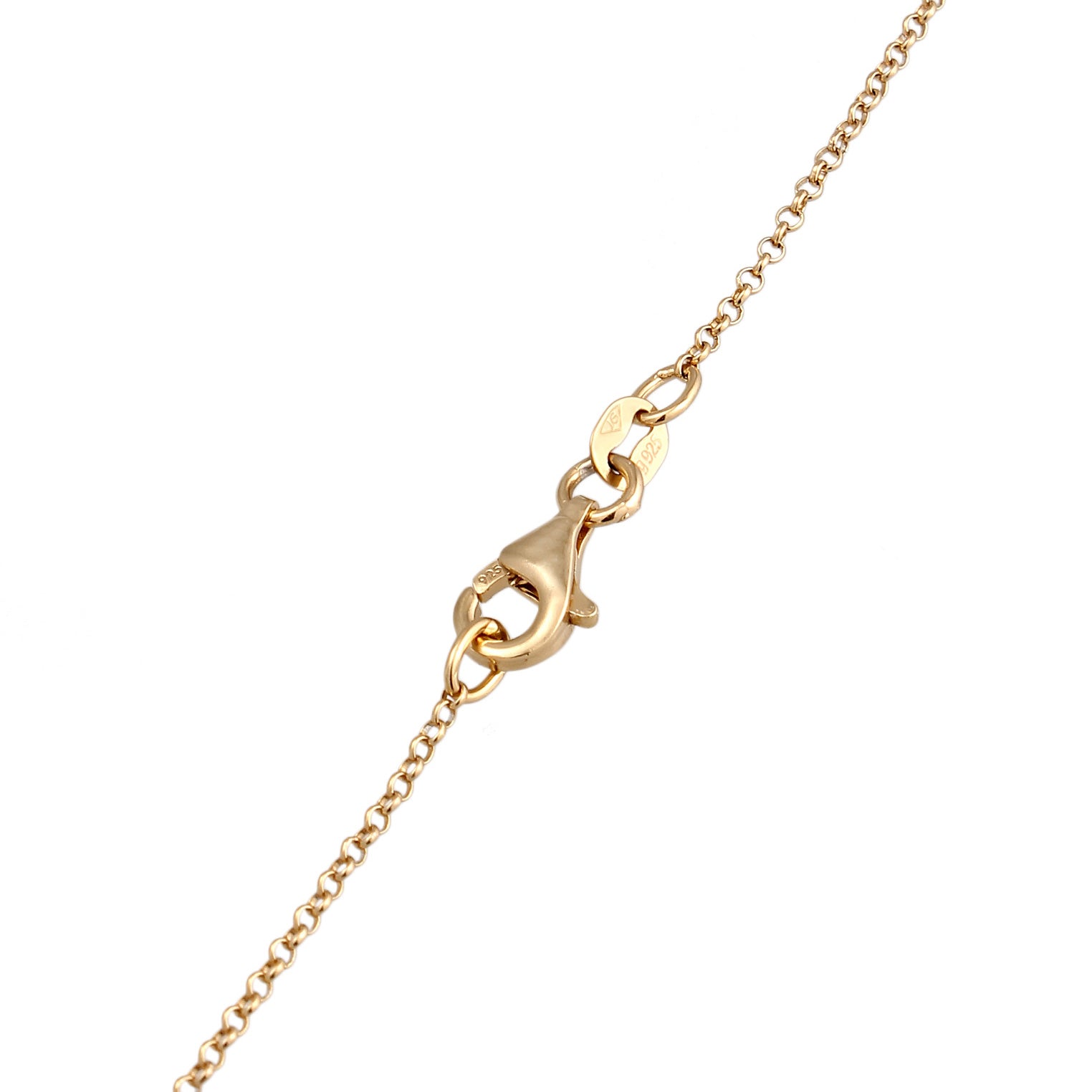 Gold Kalung Perhiasan Perak 925 Wanita Y Zirconia Gold Plated