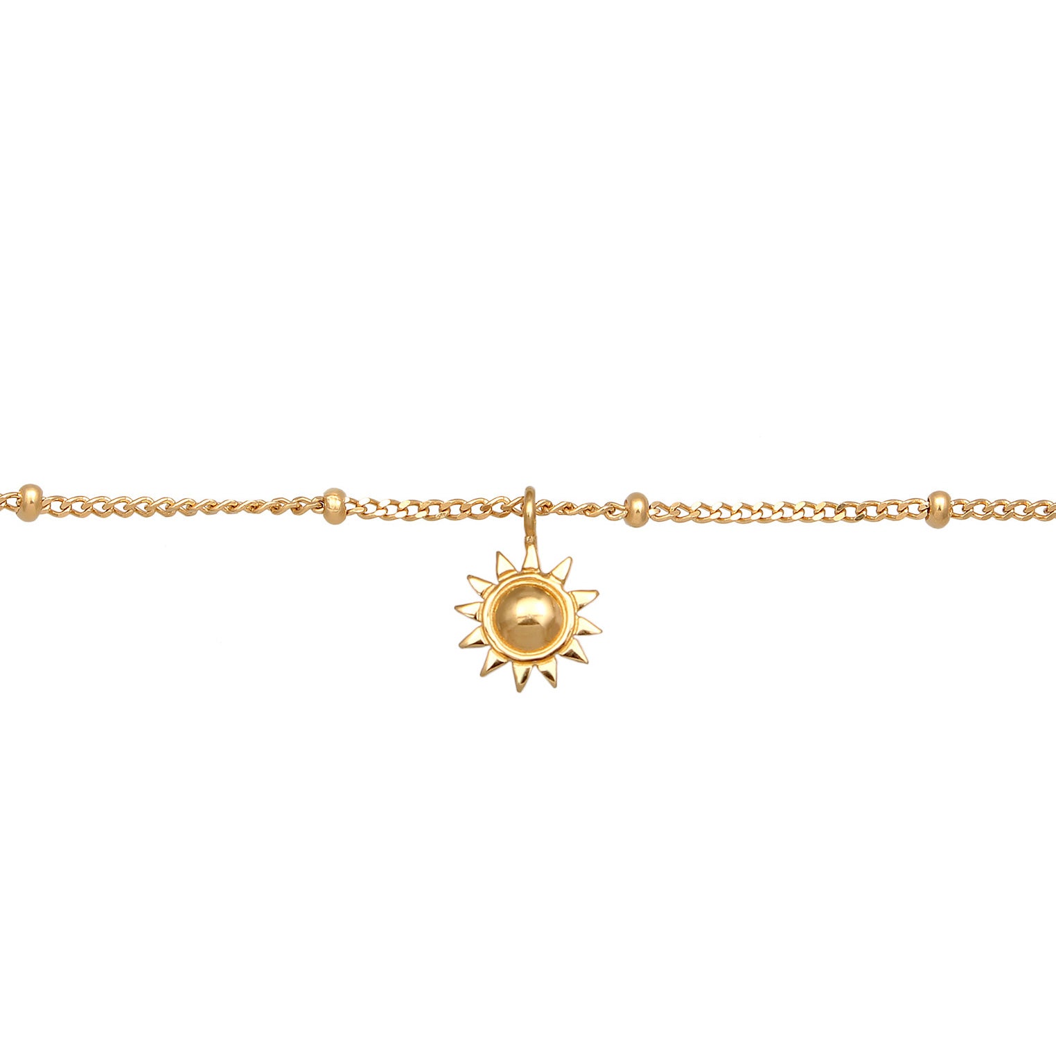 Gold Kalung Perhiasan Perak 925 Wanita Sun Choker Gold Plated