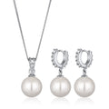 Pearl Jewelry Set 925 Silver – Embellished with Crystals by Swarovski®