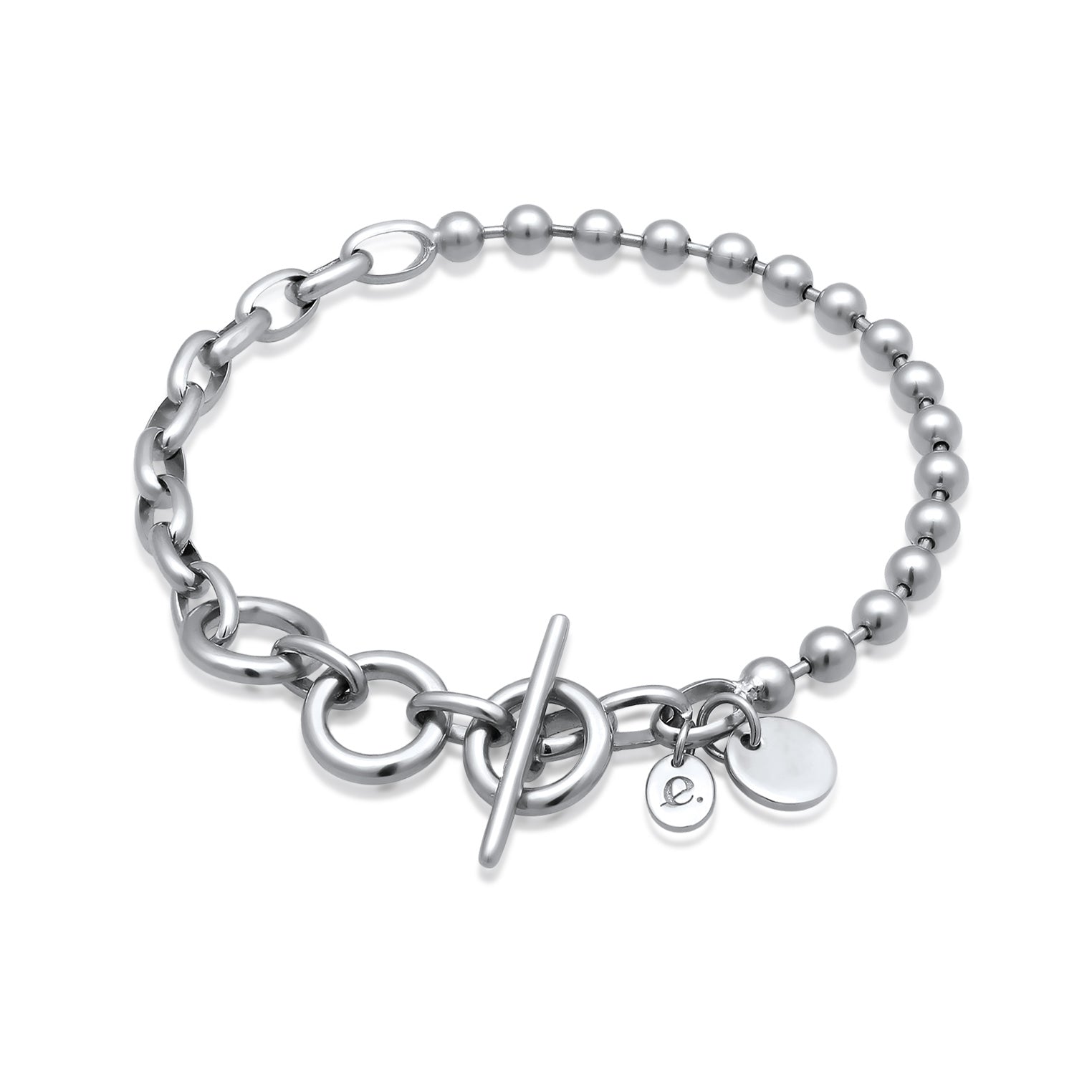 Silver Perhiasan Wanita Perak Asli Gelang Ball Round anchor chain