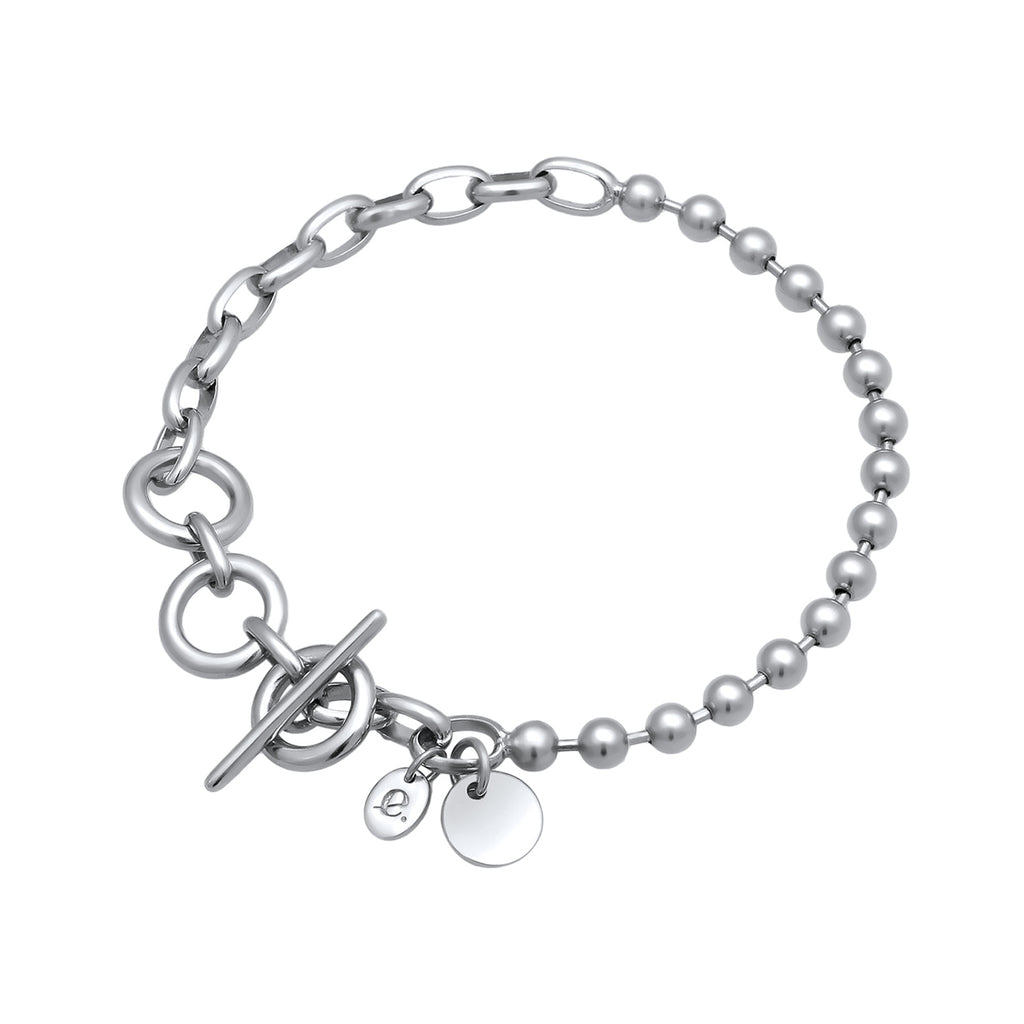 Silver Perhiasan Wanita Perak Asli Gelang Ball Round anchor chain
