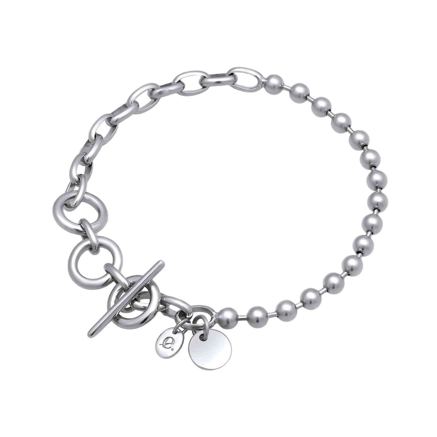 Silver Perhiasan Wanita Perak Asli Gelang Ball Round anchor chain