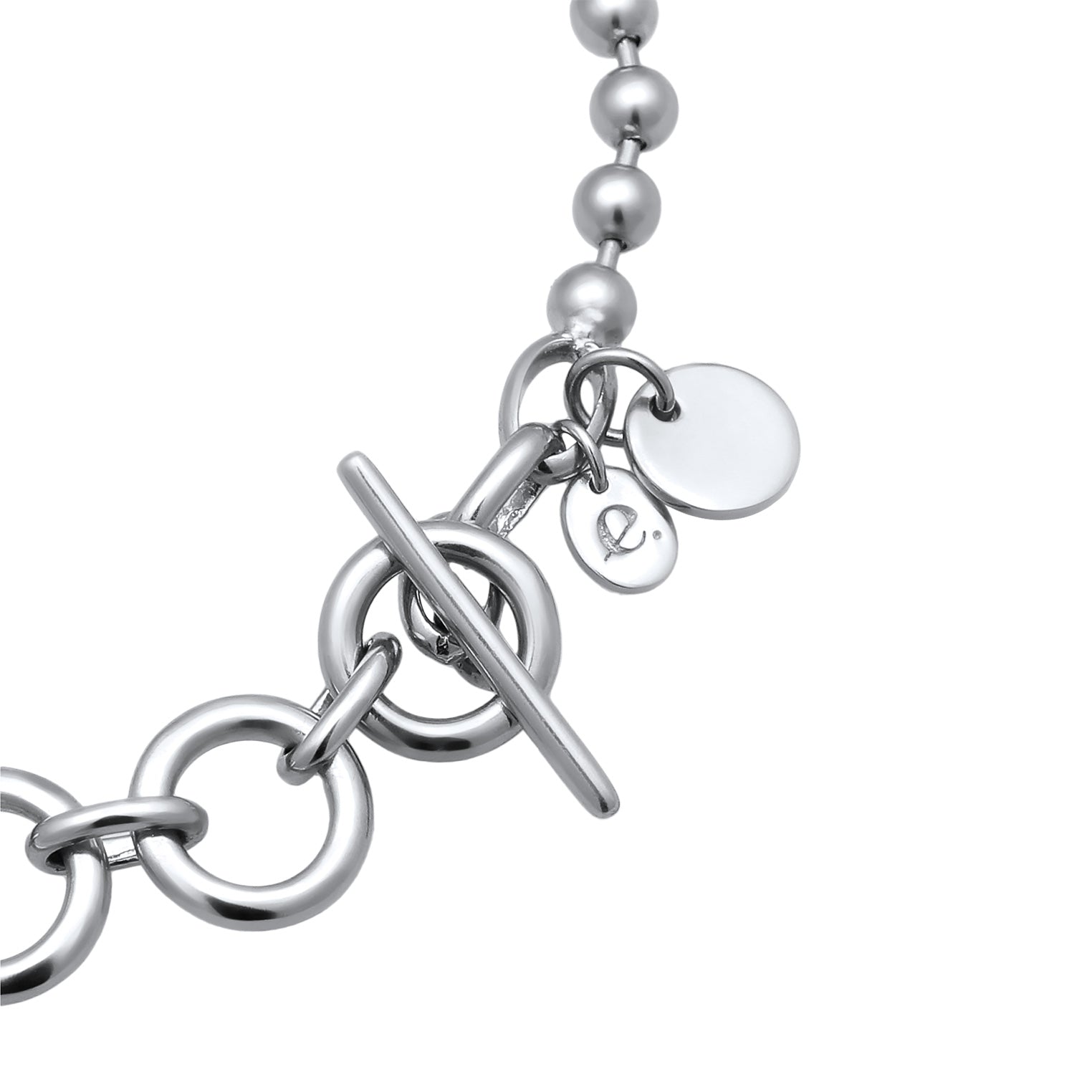 Silver Perhiasan Wanita Perak Asli Gelang Ball Round anchor chain