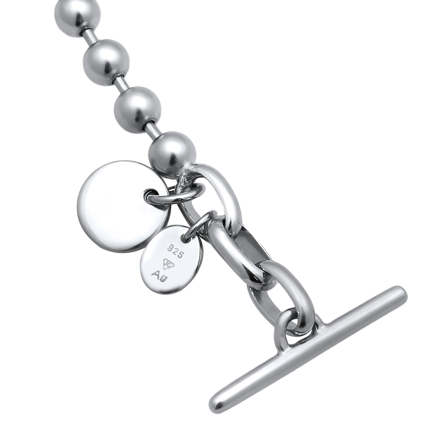 Silver Perhiasan Wanita Perak Asli Gelang Ball Round anchor chain