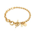 Gold Gelang Perhiasan Perak 925 Wanita Ball Round Anchor Chain Gold Plated