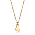 Gold Kalung Perhiasan Perak 925 Wanita Liontin Heart Gold Plated