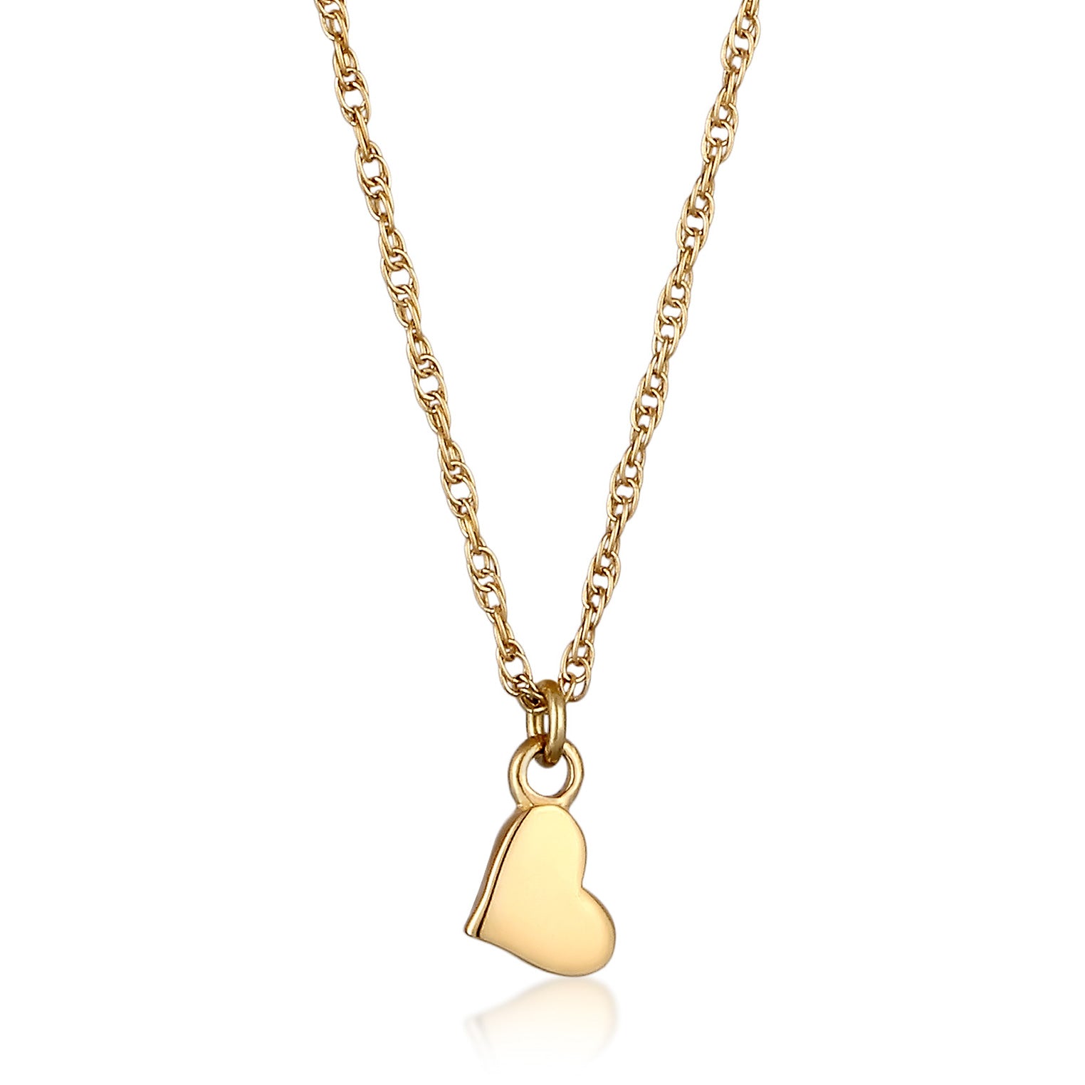 Gold Kalung Perhiasan Perak 925 Wanita Liontin Heart Gold Plated